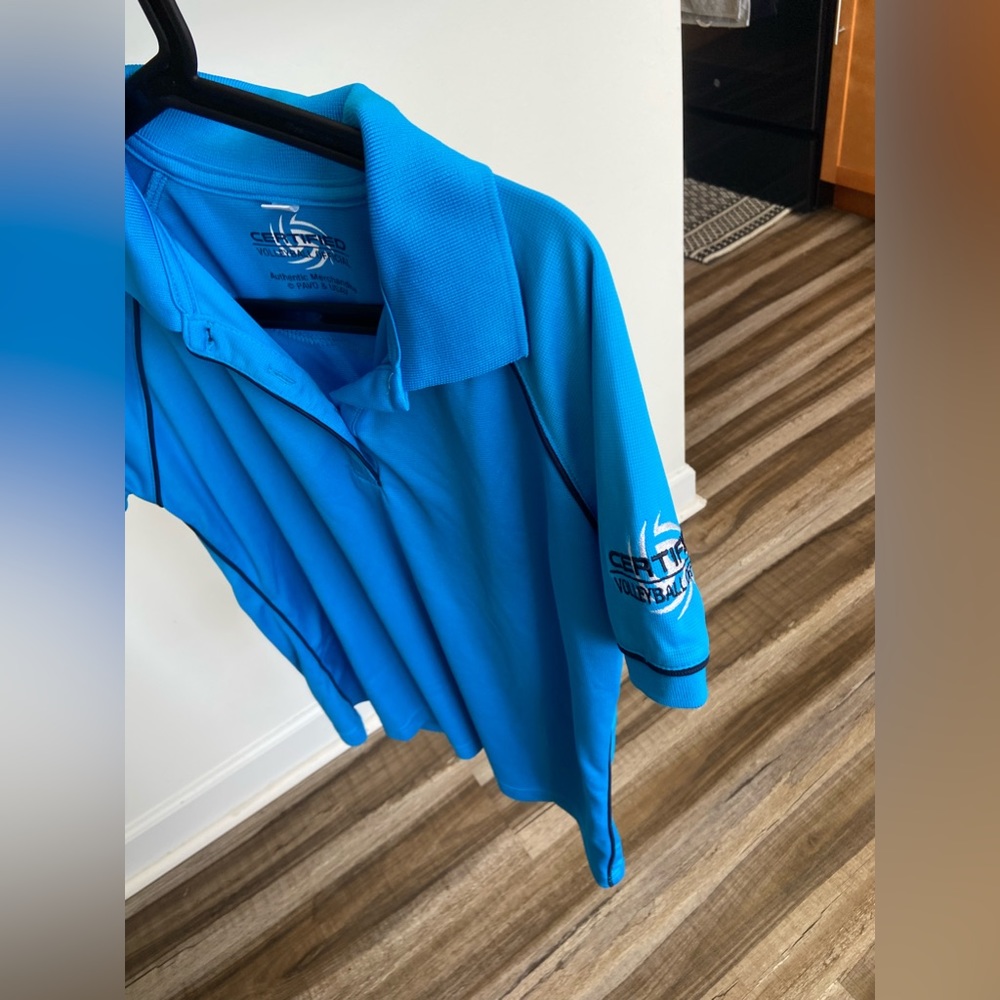 Blue Volleyball Official Polo